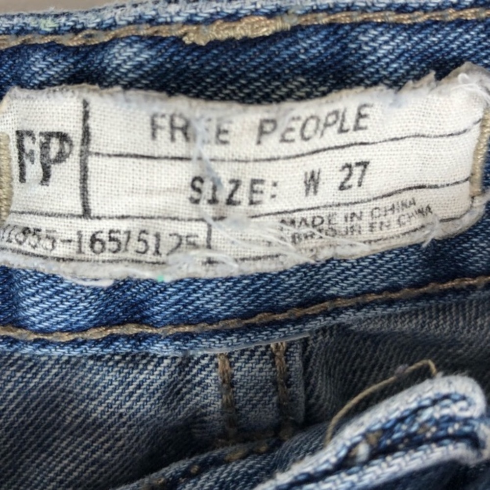Feee People Distressed Denim Shorts - Picture 2 of 8